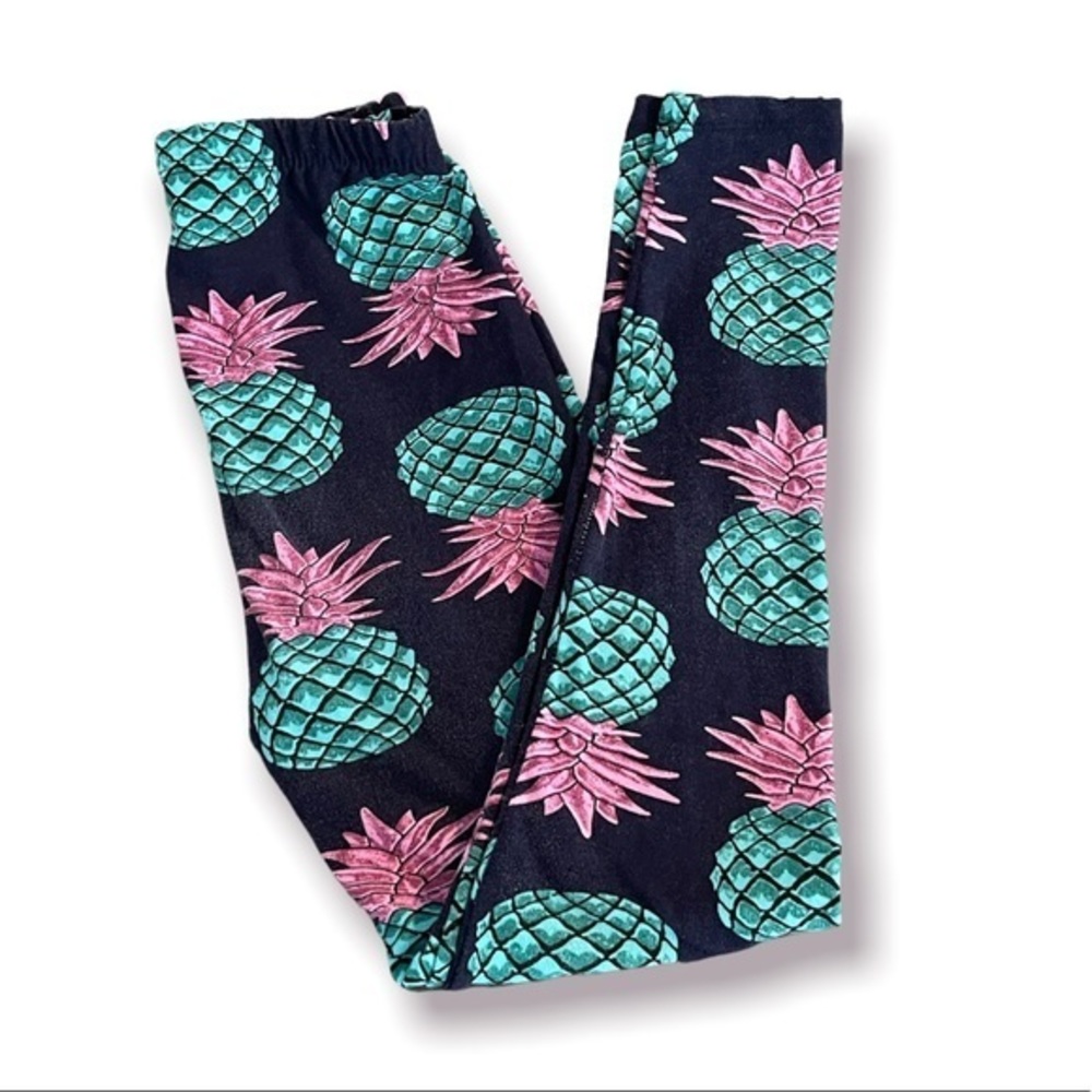 Girls Pineapple Leggings - Picture 1 of 2